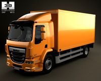 DAF LF Box Truck 2axis 2013 3D Model