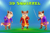 3D Humanoid Squirrel Character