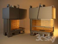 Firebox fireplace Totem Lateral Horizon 1000