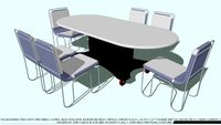 TABLE DINING ROLLING YOU CHOOSE TOP & CUSHIONS COLOR BY JOHN A WEICK RA