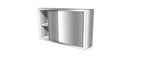 Wandhängeschrank mit Schiebetüren / WHSO / Edelstahl
