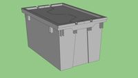 Tote - Akro-Mils 39120 plastic shipping, storage and distribution container with attached Lid