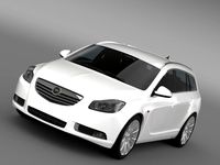 Opel Insignia Turbo 4x4 Sports Tourer 2013 3D Model