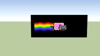 NYAN CAT IN BLACK BACKGROUND