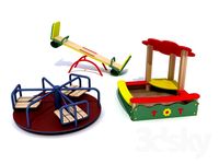 Ksil sandbox, turntables, rocking chair