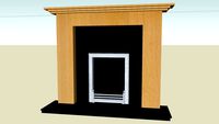 Beech and slate fireplace with firebox