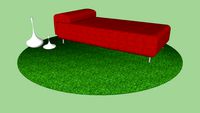 Méridienne+tapis+2 vases