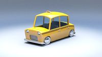 Toycar Taxi 3D Model