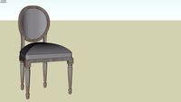 73188 Chair Louis Silver Croco Antique (Stuhl Louis silber Kroko Antik)