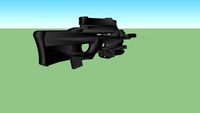 F2000 PAPOP 2 Tactic Assault Rifle with silencer, grenade launcher and laser sight