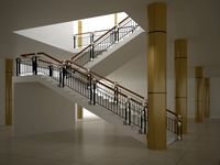 Stair railing 3D Model