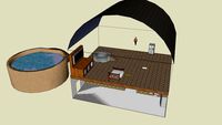 house with gigantic hot tub (please read the text below!)