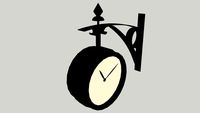 Wall clock (antique railway station style)