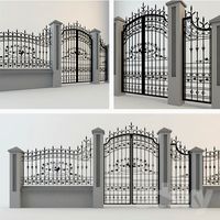 Wrought iron gate and fence