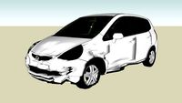 Crashed Honda Jazz