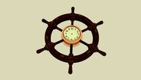Ship's Wheel Clock