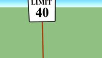 Speed Limit 40 Sign
