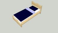 IKEA MALM Bed frame with slatted bed base birch 107x211 (90x200)