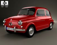 Fiat 600 D 1960 3D Model