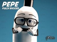 Pepe fully rigged 3D Model