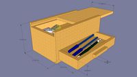 estuche de madera