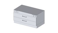 Unterschrank, 311-006, 900x480x520mm, 2 Schubkästen, 4 Steckdosen