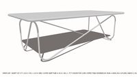 TABLE COFFEE RECTANGLE 24X48 CHOOSE TOP COLOR BY JOHN A WEICK RA