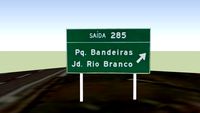 Placa saida Km 285 PMN-SP