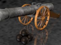 Artillery Gun Model 3D Model