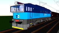 Freight train with Goggles 753.7 ČD Cargo diesel locomotive