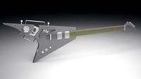 Guitar style simpank HighPoly 3D Model