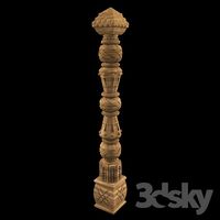 Carved pillar