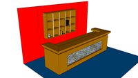 bar compleet met achterwand