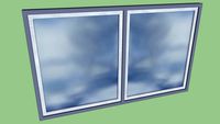 Basic Framed window with glass cam pencere basit