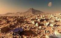 Mars Rover on a rough track
