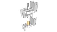 HPL Toilet Partition Chrome Hinges