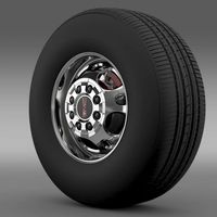 GMC Sierra 2500HD 2wd crew 2009 wheel 3D Model