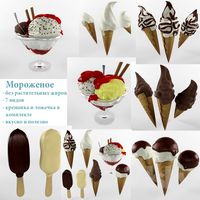 Ice cream (7 species, 7 flavors).