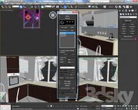 Script rendering with multiple cameras