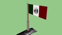 Mexico flag Pachuca. * Bandera Méxicana en Pachuca.