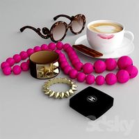 accessories and a cup of coffee