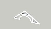 Timber truss with arched bottom chord