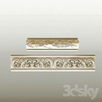 Stucco moldings.