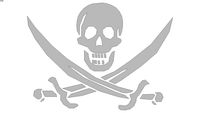 2D Skull and cross swords (Pirate Sign)