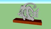 Decoração peixe estatueta