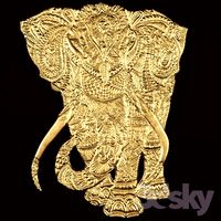 Bas-relief of an elephant.