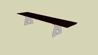 Forms+Surfaces Leda Bench, backless, 8 foot, straight, no arms