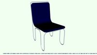 CHAIR SIDE DARK BLUE BY JOHN A WEICK RA & AP LEED