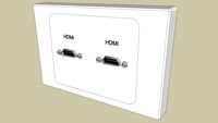 Clipsal 2000 Wall Plate with Custom 2 x HDMI Ports