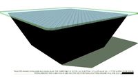 COFFEE TABLE BLACK BASE TRUNCATED PYRAMID 42 GLASS TOP JOHN A WEICK RA
